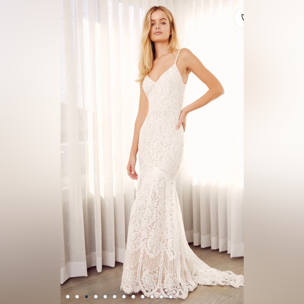 Lulus Flynn White Lace Maxi Dress
